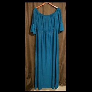 Chic Soul - Off the Shoulder Teal Dress